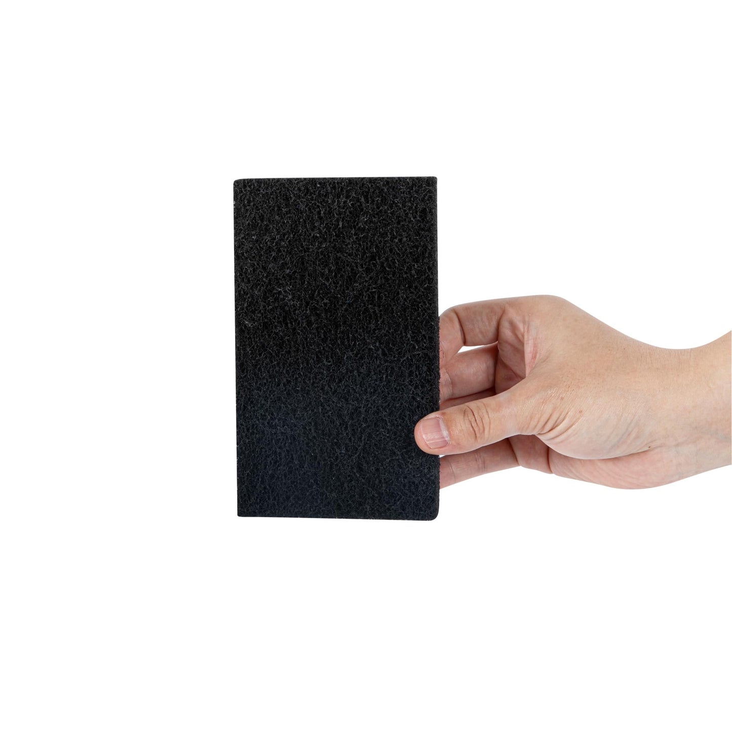 Restaurantware-RW Clean 6 Inch x 3.5 Inch Scouring Pads, 10 Multi Purpose Scrub Pads - Non Abrasive, Heavy Duty, Black Nylon Scrub Pads for Cleaning, for Cleaning Or Scrubbing,