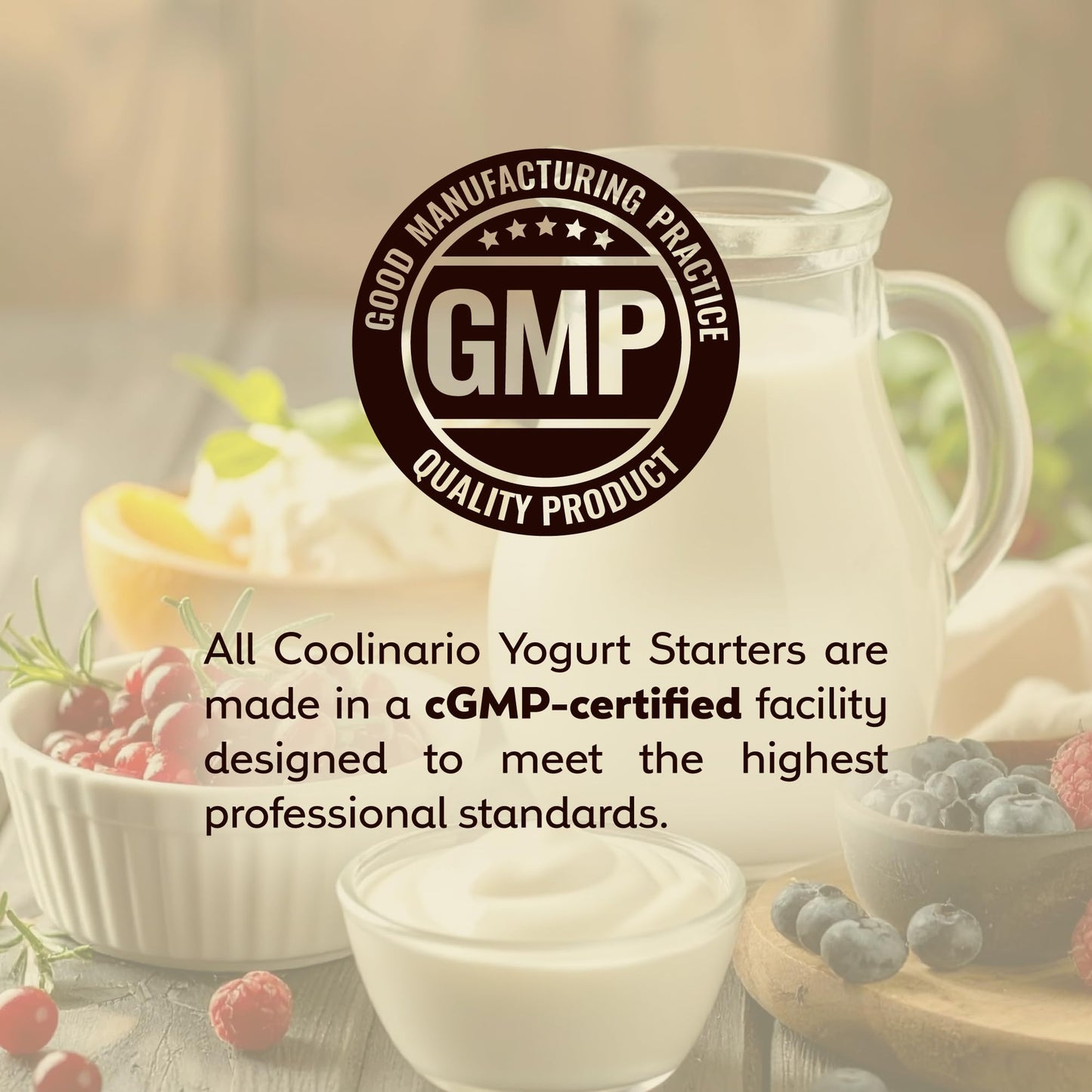 Coolinario L Reuteri Yogurt Starter (10-Pack, 1.5g Sachets) Live Cultures with Probiotics | Creamy & Delicious | Regular or Greek Yogurt | Non-GMO, No Preservatives, Gluten Free