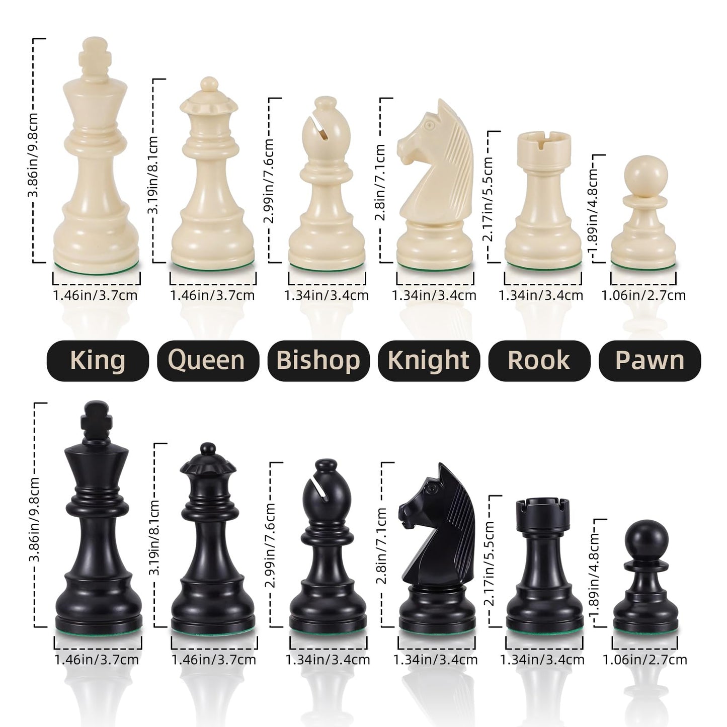 Chess - 20" Silicone Chess Board Set, 3.86" King Height Weighted Pieces with 2 Extra Queens, Foldable Chessboard Portable Travel Tournament Chess with Carrying Storage Bag