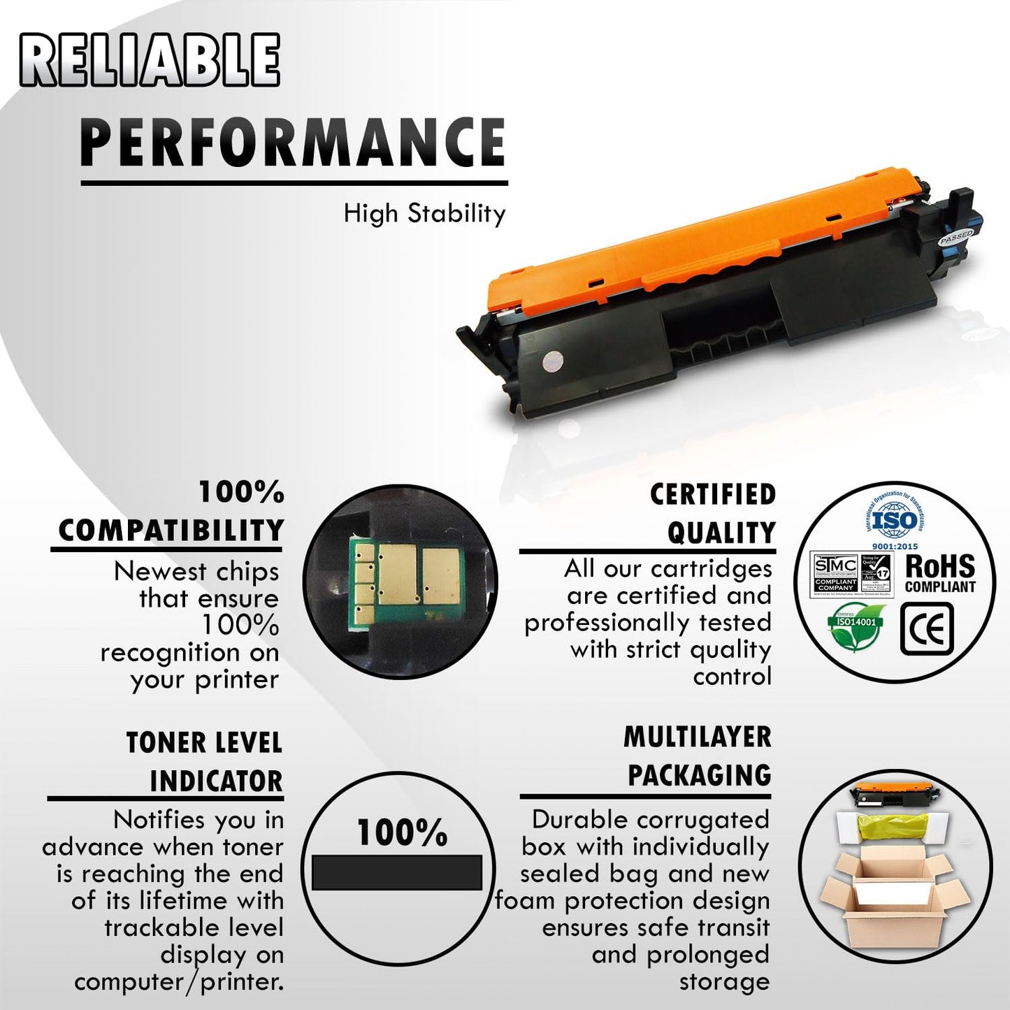 2 Inkfirst Compatible Toner Cartridges Replacement for Canon 047 2164C001 ImageClass LBP112 LBP113w MF112 MF113w