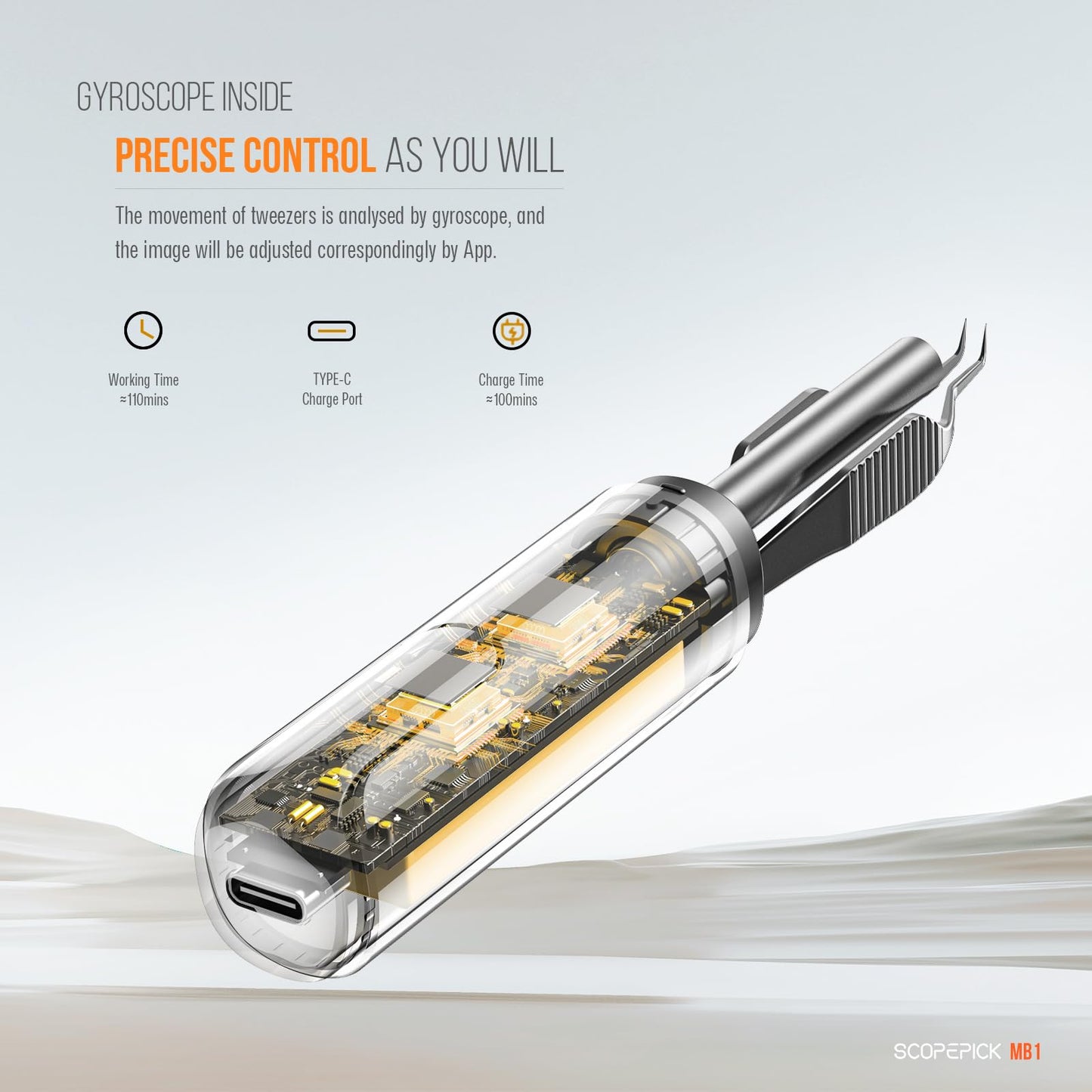 Blackhead Removal Tweezer with 1080p Camera, Ultimate Precision: Blackhead Removal with Camera - Perfect for Delicate Tasks! - - Eyebrow Tweezer, Pull White Hair (White)