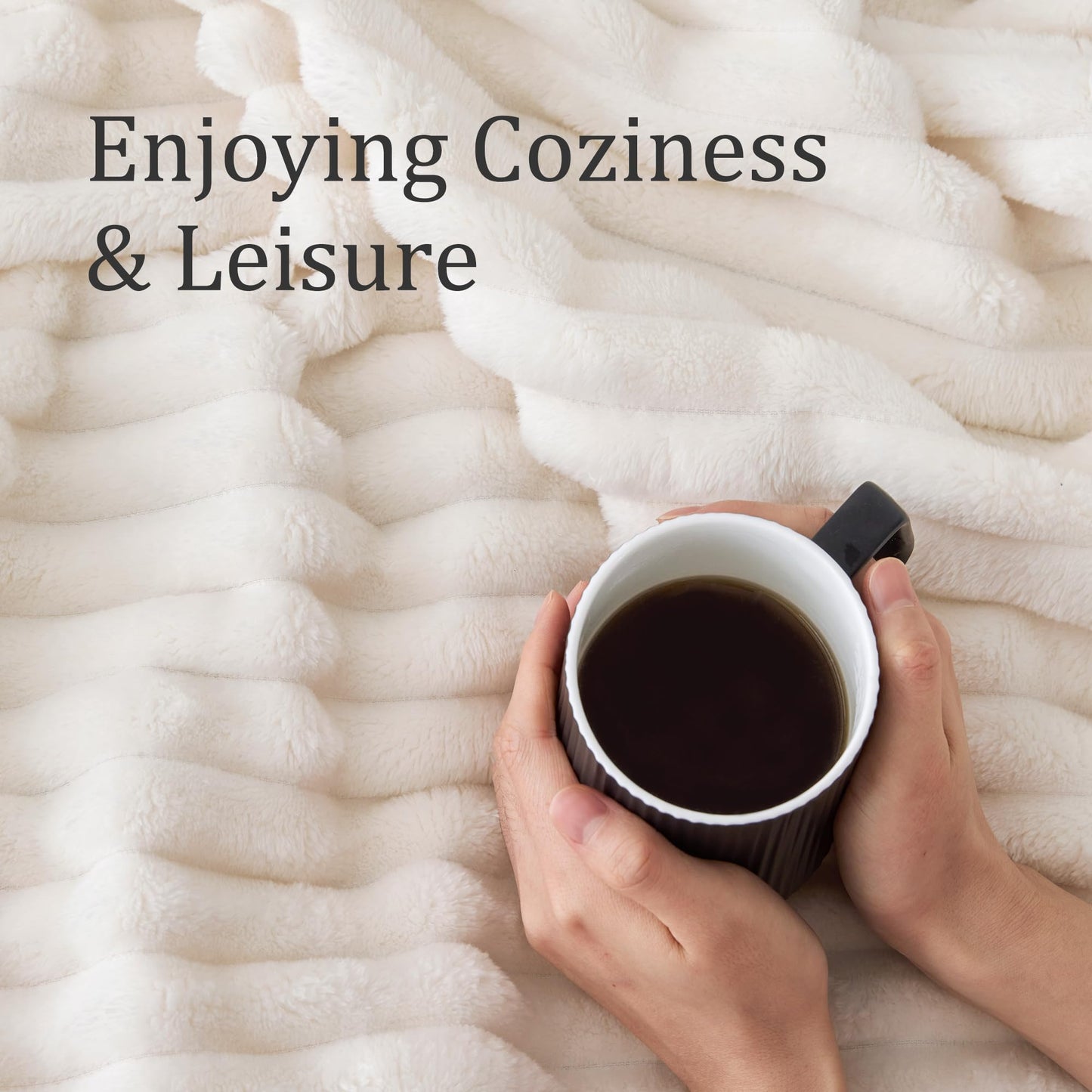 BEDELITE Fuzzy Queen Blanket for Bed - Cream White Fluffy Cozy Soft Plush Warm Fleece Blankets for Winter, Bedroom Valentine's Day Decor Gifts for Him Her
