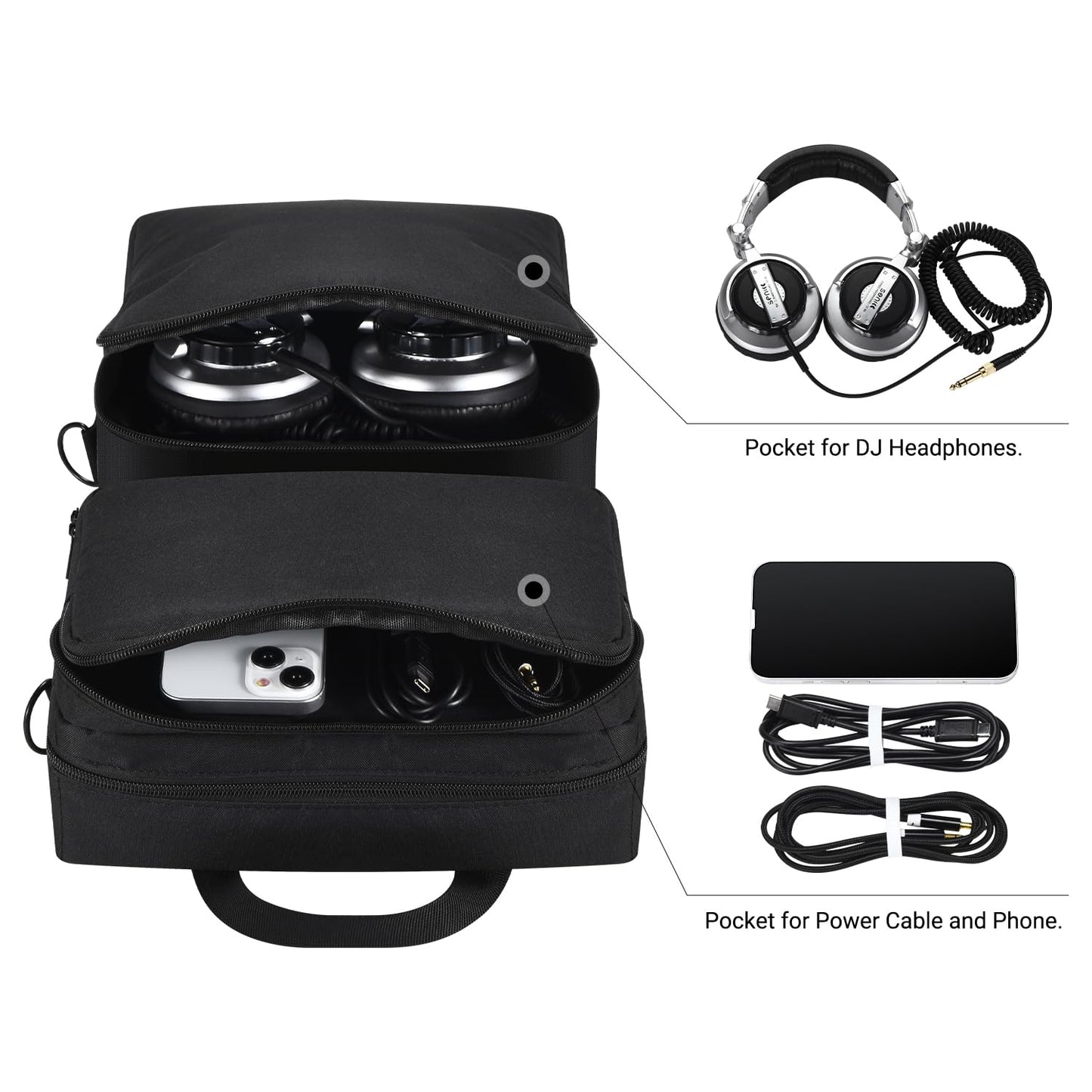 Hiyokurenri Multi - Functional Universal Storage Bag for Various DJ Controllers - AlphaTheta DDJ-FLX 2, Pioneer DDJ-200 /Pioneer DDJ- WeGo 4,Hercules Inpulse 200 / Hercules Inpulse 200 MK2 Compatible