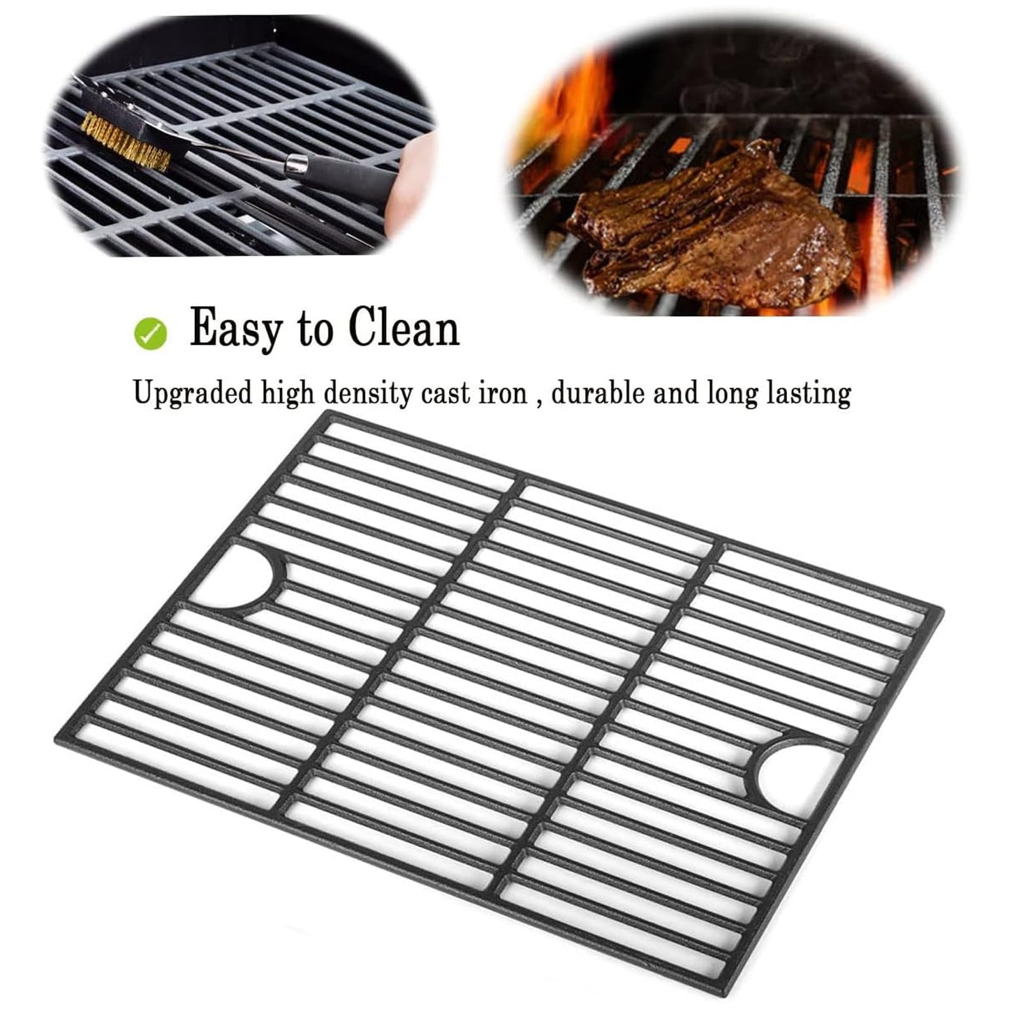 17inch Grill Grates for Nexgrill 4 Burner 720-0830H 720-0783E, 5 Burner 720-0888N 720-0888 720-0697, Charbroil 4 Burner 463241113 463449914, Kenmore 720-0670A Grids