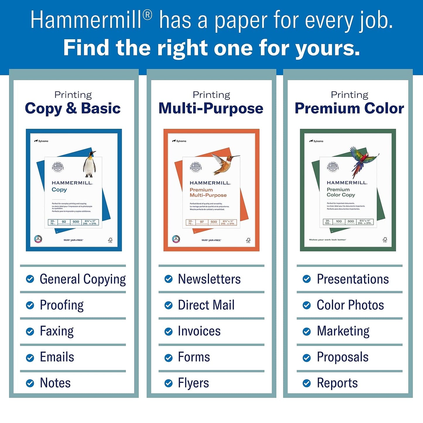 Hammermill Paper, Laser Print, 32 lb, 8.5 x 11, Letter, 98 Bright, 500 Sheets / 1 Ream (104646), Made In The USA