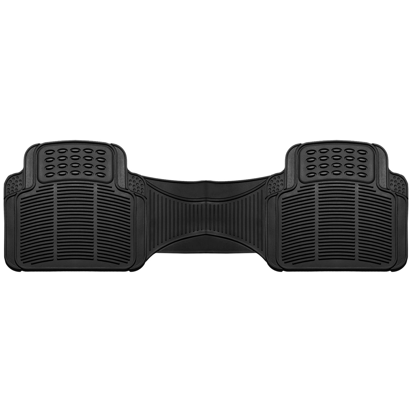 FH Group Car Floor Mats - Heavy-Duty Rubber Floor Mats for Cars, Universal Fit Rear Set, Trimmable Automotive Floor Mats, Climaproof Floor Mats for Most Sedan, SUV, Truck Floor Mats Black