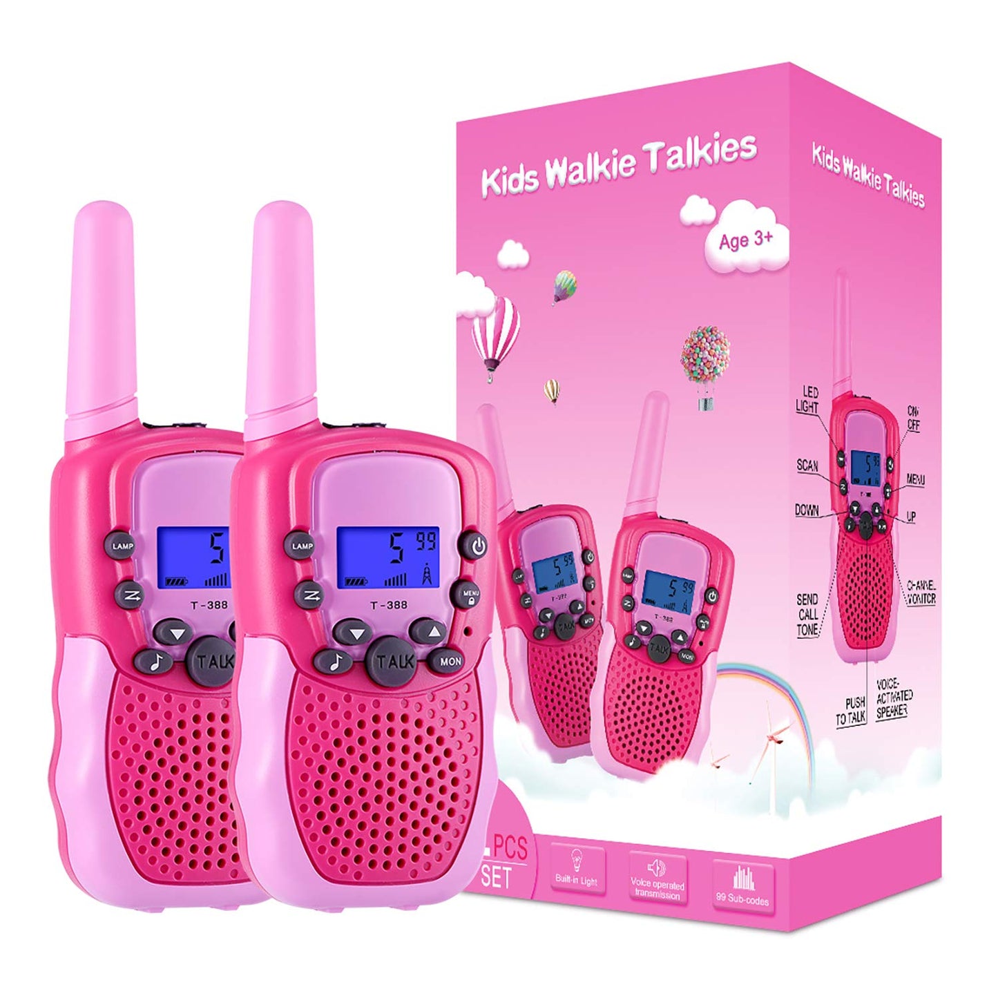 Selieve Toys for 3-12 Year Old Girls Boys, Walkie Talkies for Kids 22 Channels 2 Way Radio Toy with Backlit LCD Flashlight, 3 Miles Range for Outside Adventures, Camping, Hiking, for Kids
