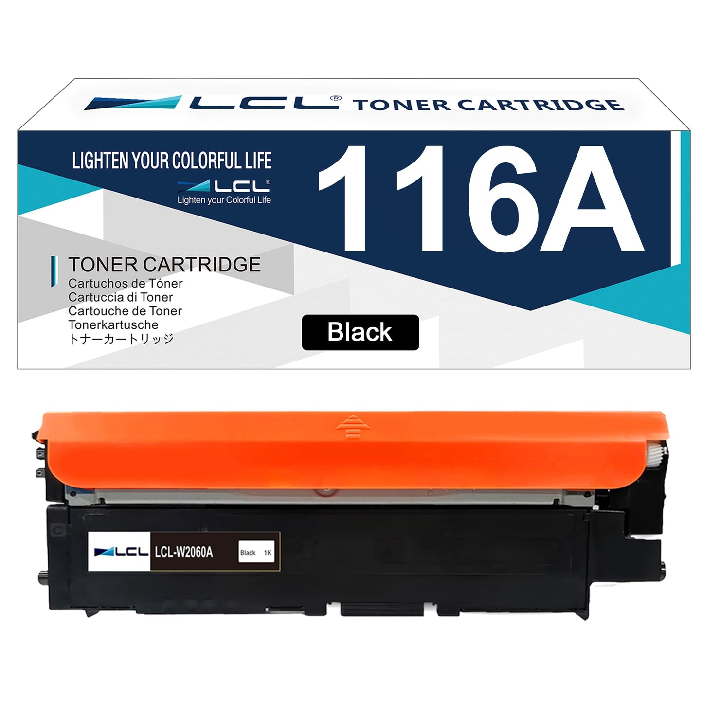 LCL Compatible Toner Cartridge for HP 116A W2060A (1-Pack, Black) for HP Color Laser 150A 150nw MFP 178nw MFP 178nwg MFP 179fwg MFP 179fnw