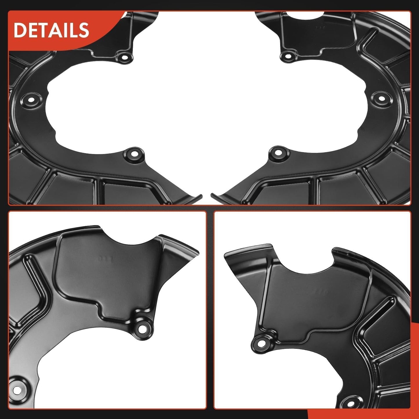 A-Premium Front Side Brake Dust Shield Compatible with Volkswagen and Models - Jetta, Jetta City, Passat, Passat CC, Golf, Tiguan, Beetle, A3, A3 Quattro, Q3, Q3 Quattro, CC, Eos, 2-PC Set
