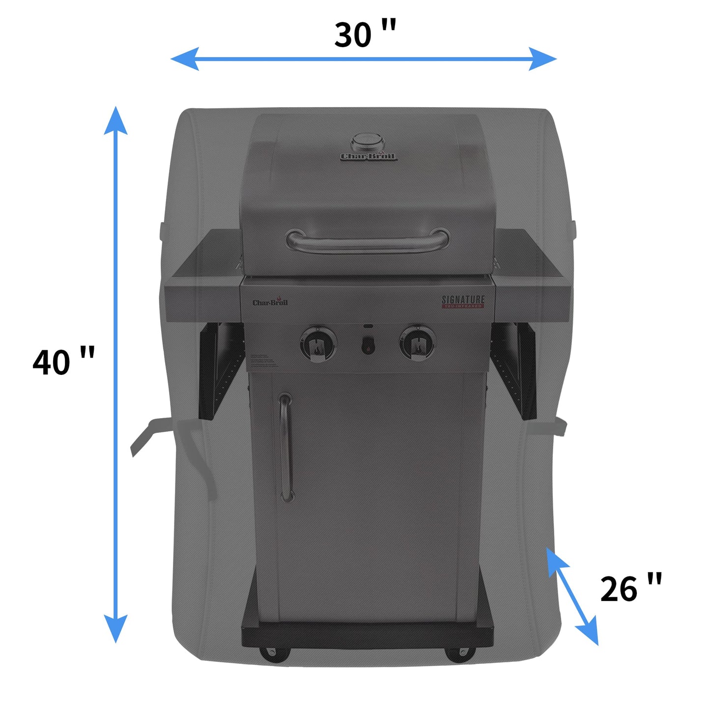 NEXCOVER 55 Inch Grill Cover - 600D Heavy Duty Waterproof and Weather Resistant BBQ Cover for Weber, Char Broil, Nexgrill - Fade Resistant, Black