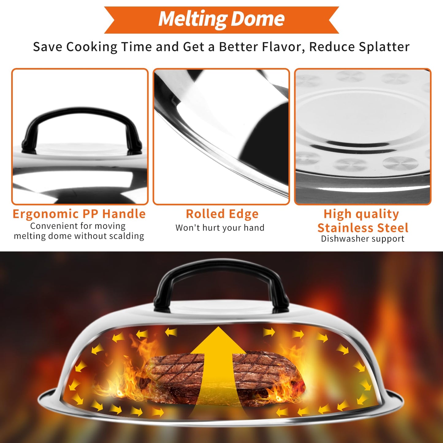 Bbcuepro 28 PCS Griddle Accessories Kit - Stainless Steel Flat Top Grill BBQ Spatula Set with Extra Large Spatula and Burger Press for Outdoor Barbecue Camping Cooking