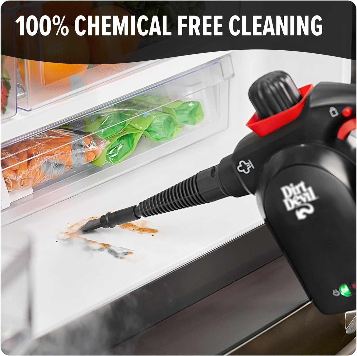 Dirt Devil 7-in-1 Portable Handheld Steamer, with Specialized Multi-Surface Cleaning Tools, Steam Control, Powerful Chemical Free Cleaning, Lightweight, WD21000CA