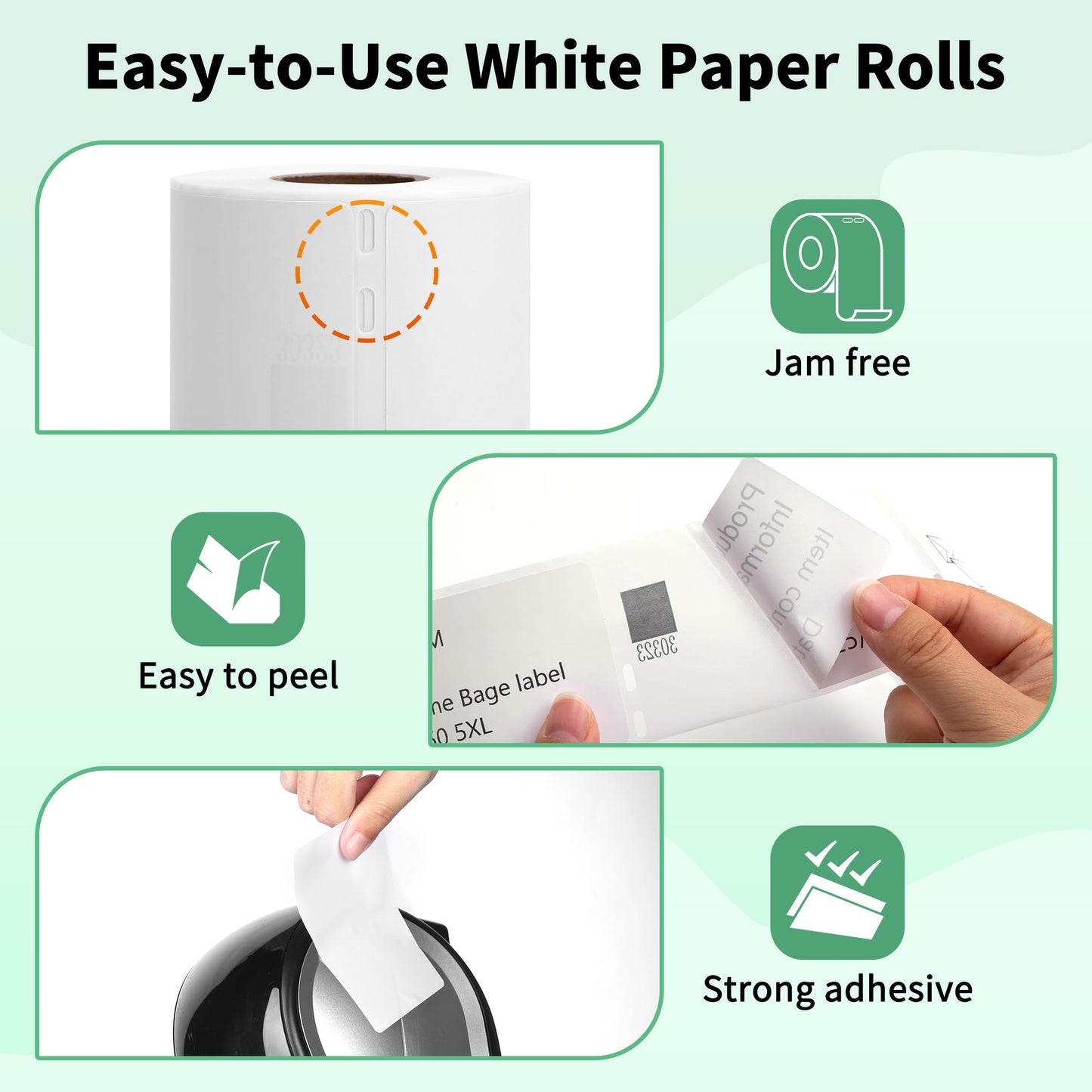 8 Rolls Compatible with Dymo LabelWriter 550 Shipping/Address Label 30323 (2-1/8" x 4") for Label Writer 5XL, 450 Desktop Printers, 200/ Roll, Chip in