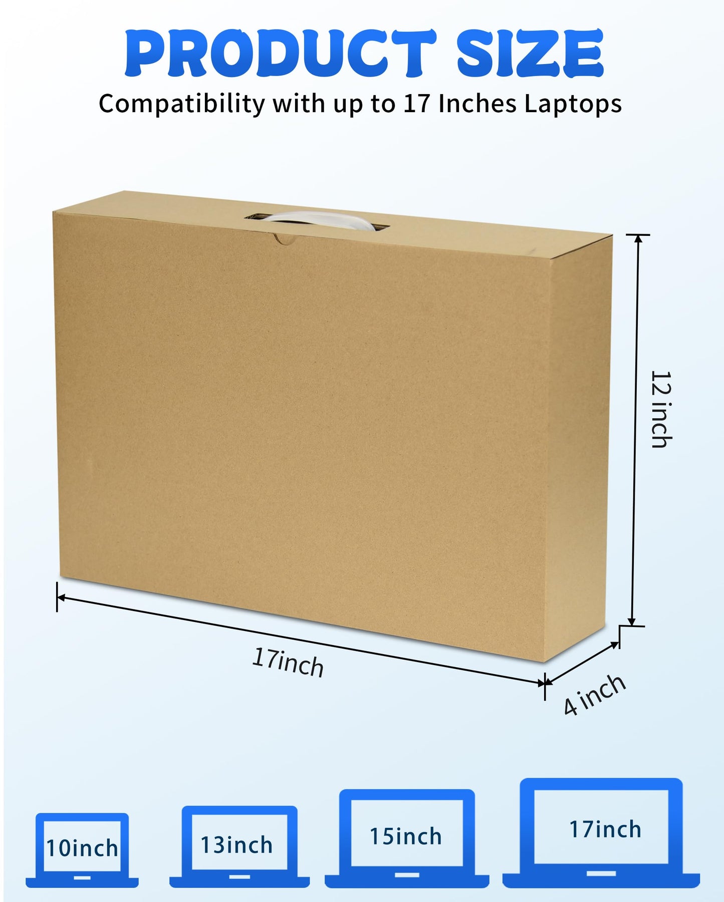Yutrchey Laptop Shipping Box with Protection Foam for up to 17 Inches Notebook, Cardboard Laptop Box for Shipping, Secure Mailer Box