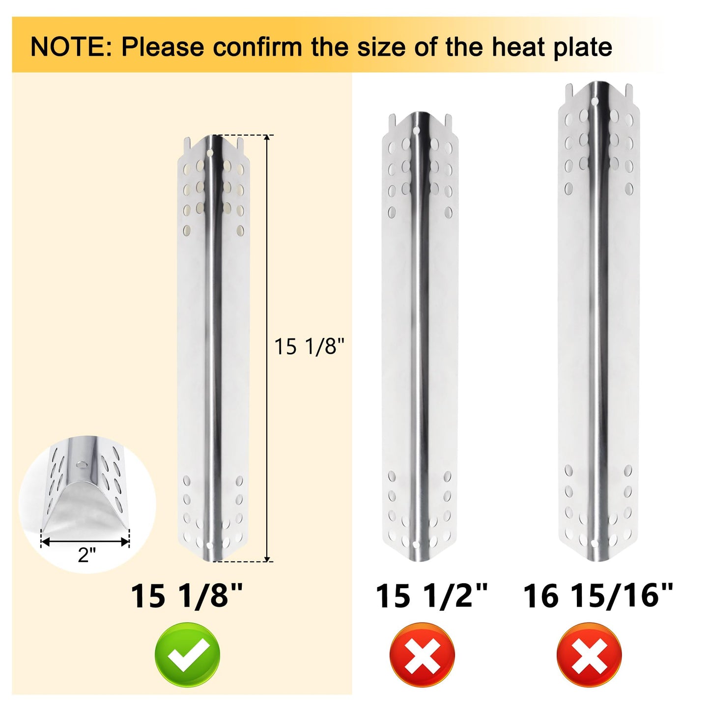 BBQ Parts for CharBroil Advantage 466343015 466433016 466240115 463344015 463240015 466642015 Grill Models, Barbecue Grill Heat Shield Plate, Barbecue Burner & Igniter, Crossover Tube