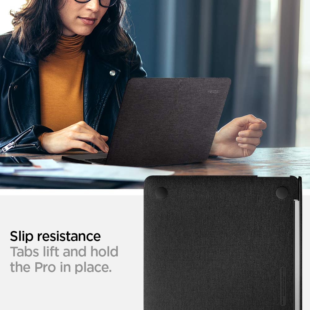 Spigen Thin Fit Designed for MacBook Pro 13 inch Case M2 M1 A2338 A2251 A2289 (2022, 2020) - Black