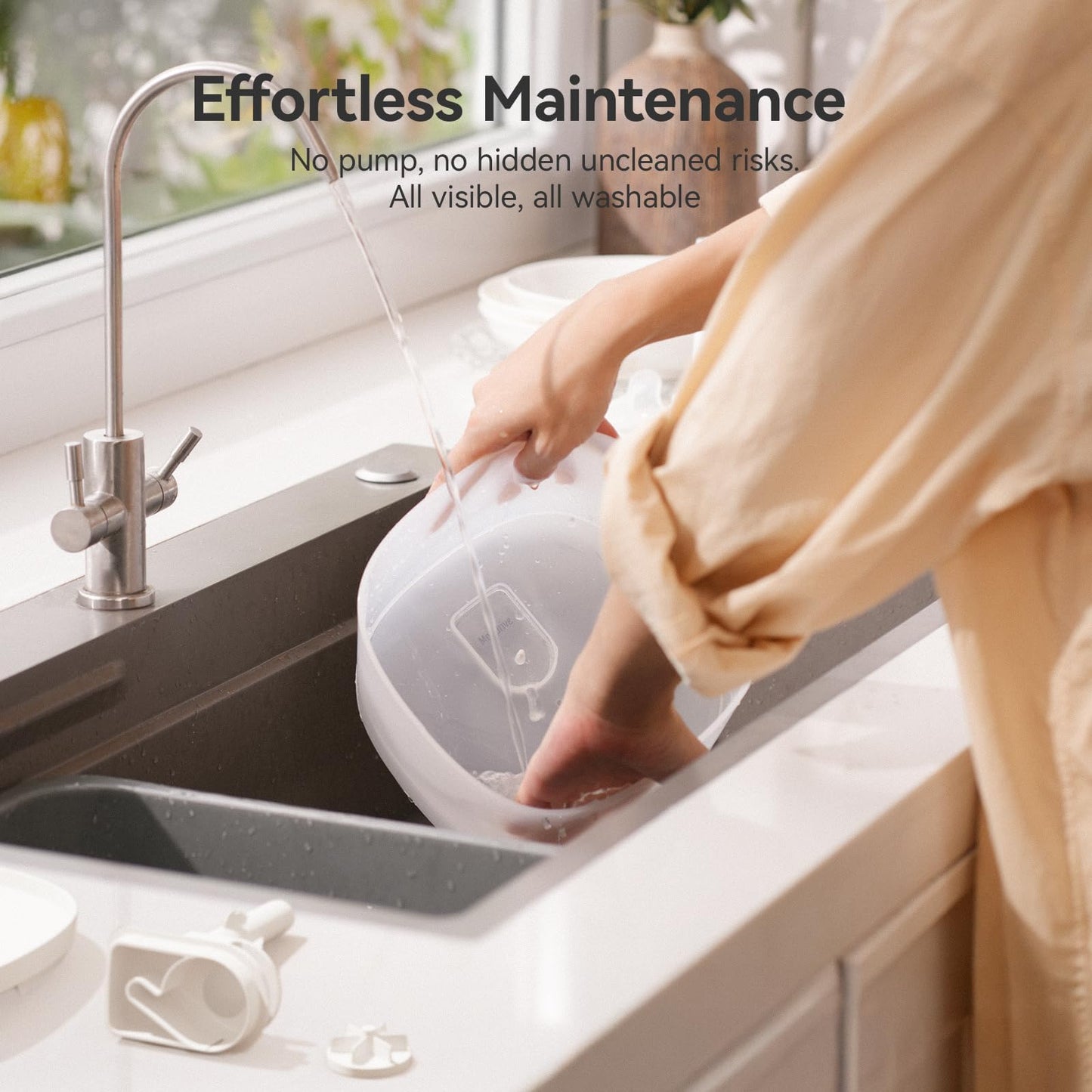 Cheerble Pumpless Cat Water Fountain, 2L/67oz Automatic Pet Fountain, Elfin E1 Lite Cat Fountain for Drinking, MagDrive™ Technology, Continuous Flow Mode, BPA-Free Water Dispenser for Cats Dogs