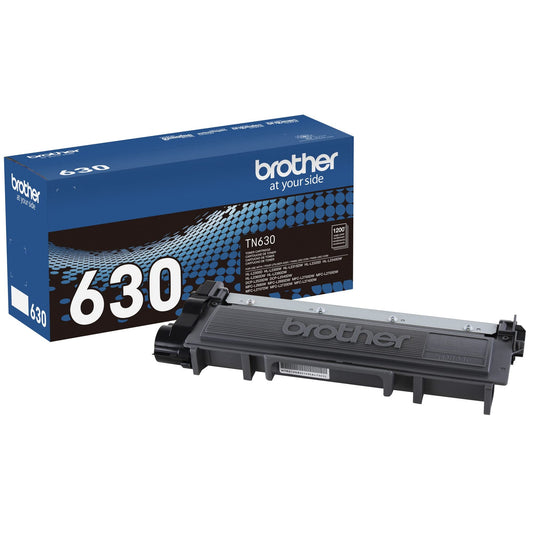 Brother original TN630 Standard Yield Black Toner Cartridge, original toner replacement cartridges, toner for Brother laser printers HL-L2320D, DCP-L2520DW, MFC-L2700DW, MFC-L2720DW and more