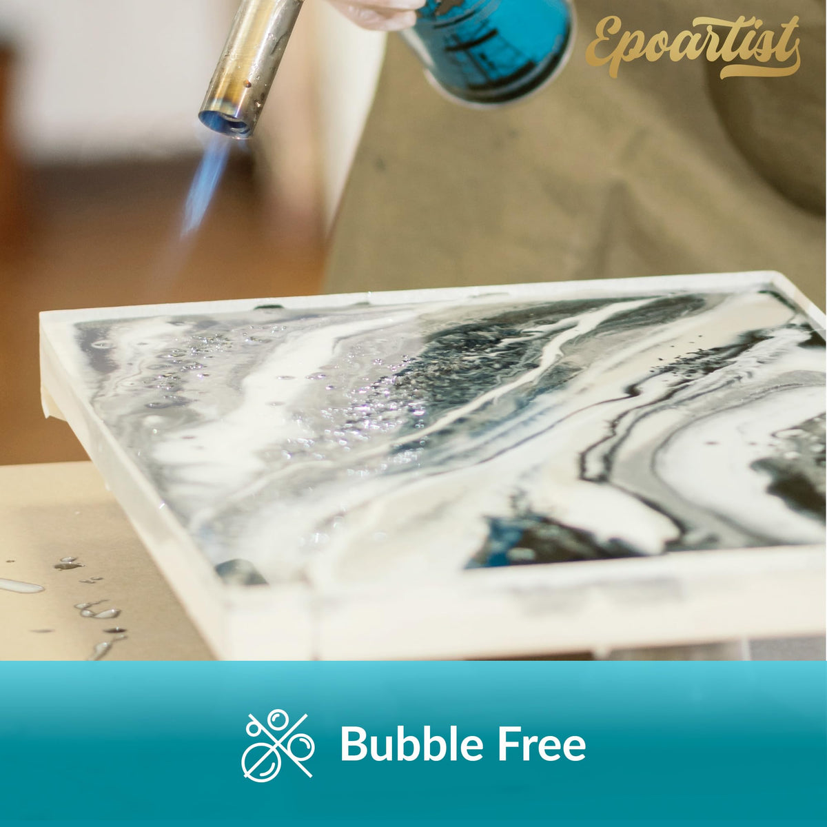 Epoxy Resin 1 Gallon Kit 3.8L Crystal Clear High Gloss Bubble Free Amazing Epoxy for River Table Tabletop Art Craft Jewelry Making Ultra Clear Anti-UV 1 :1 by EPOARTIST (1 Gallon/3.8L)