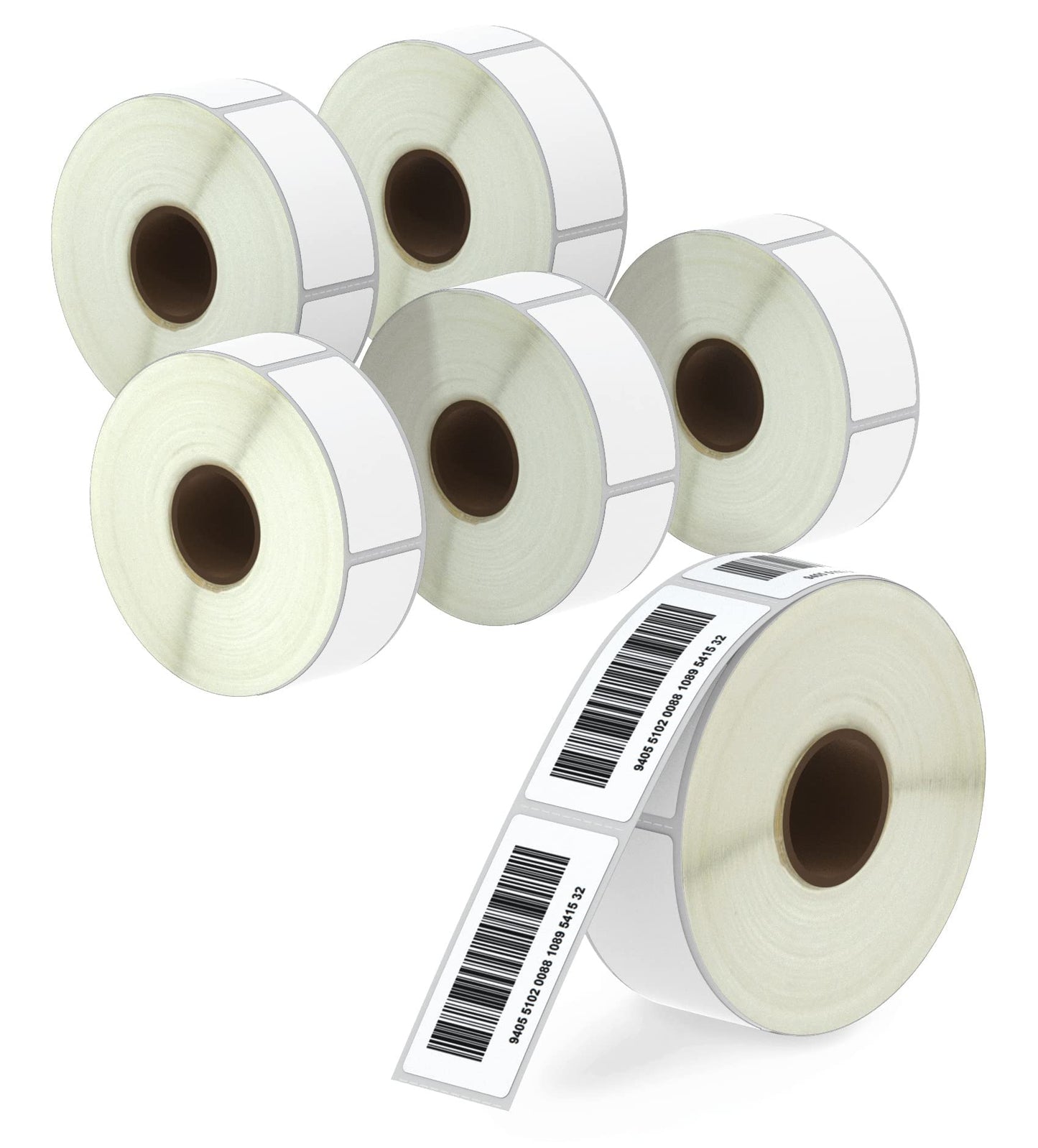 BETCKEY - 1" x 3" (25 mm x 76 mm) Barcode & Address Labels Compatible with Zebra & More Label Printer,Premium Adhesive & Perforated [6 Rolls, 3120 Labels]