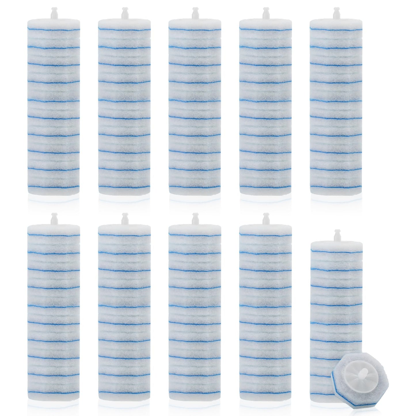 100 Count Toilet Brush Refill Heads for Clorox Wand,Upgrade Fiber,Bath Tub Sink Toilet Bowl Accessories,Easy Release Replacement Heads