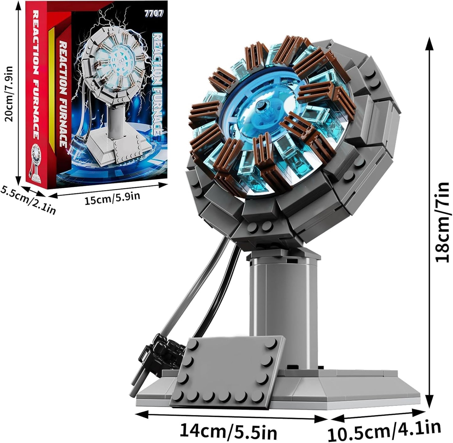 APENGBAOL Arc Reactor Building Block Set, A Model Toy Proof that Tony Has A Heart,A Gift for Adults