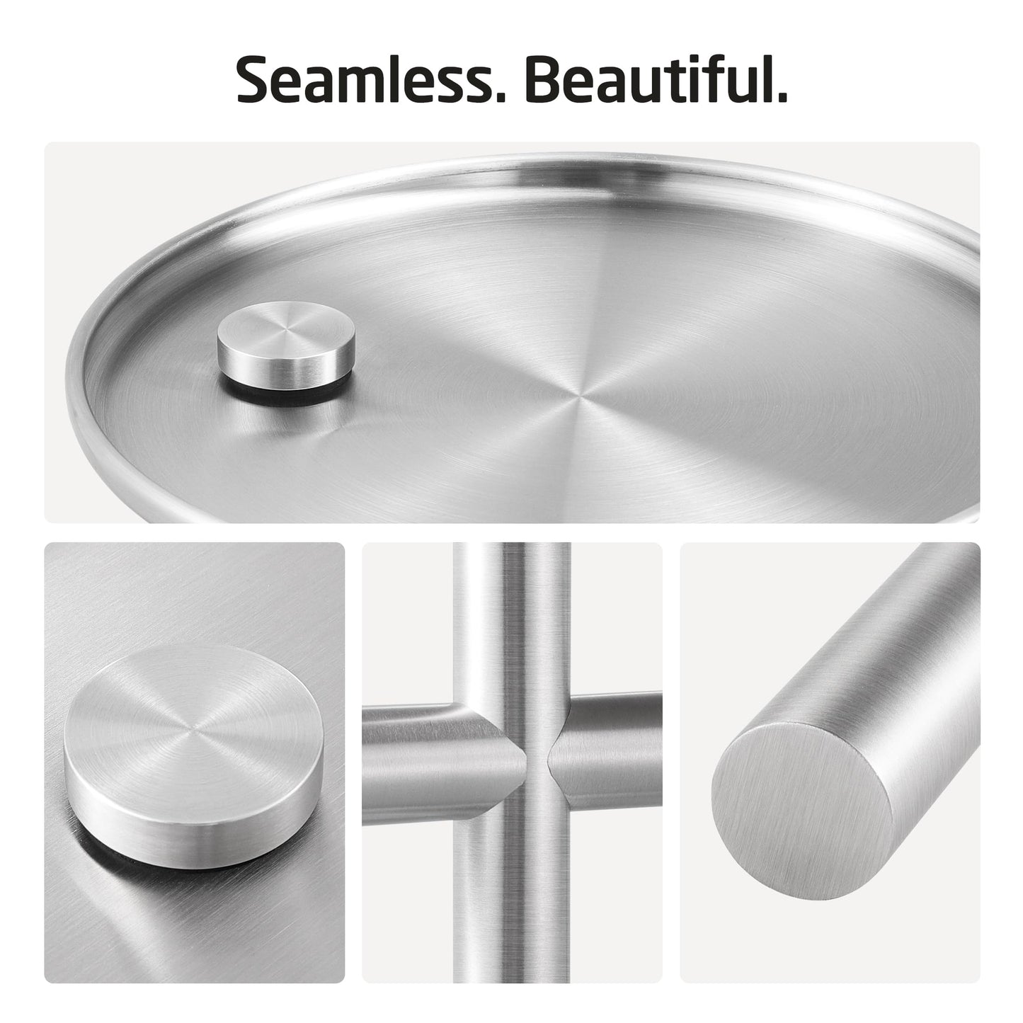 KES Toilet Paper Holder with Shelf, Toilet Paper Roll Holder Free Standing with Weighted Marble Base, Bathroom Toilet Paper Holder Storage 18/8 Stainless Steel, Brushed Steel, BPH229-2