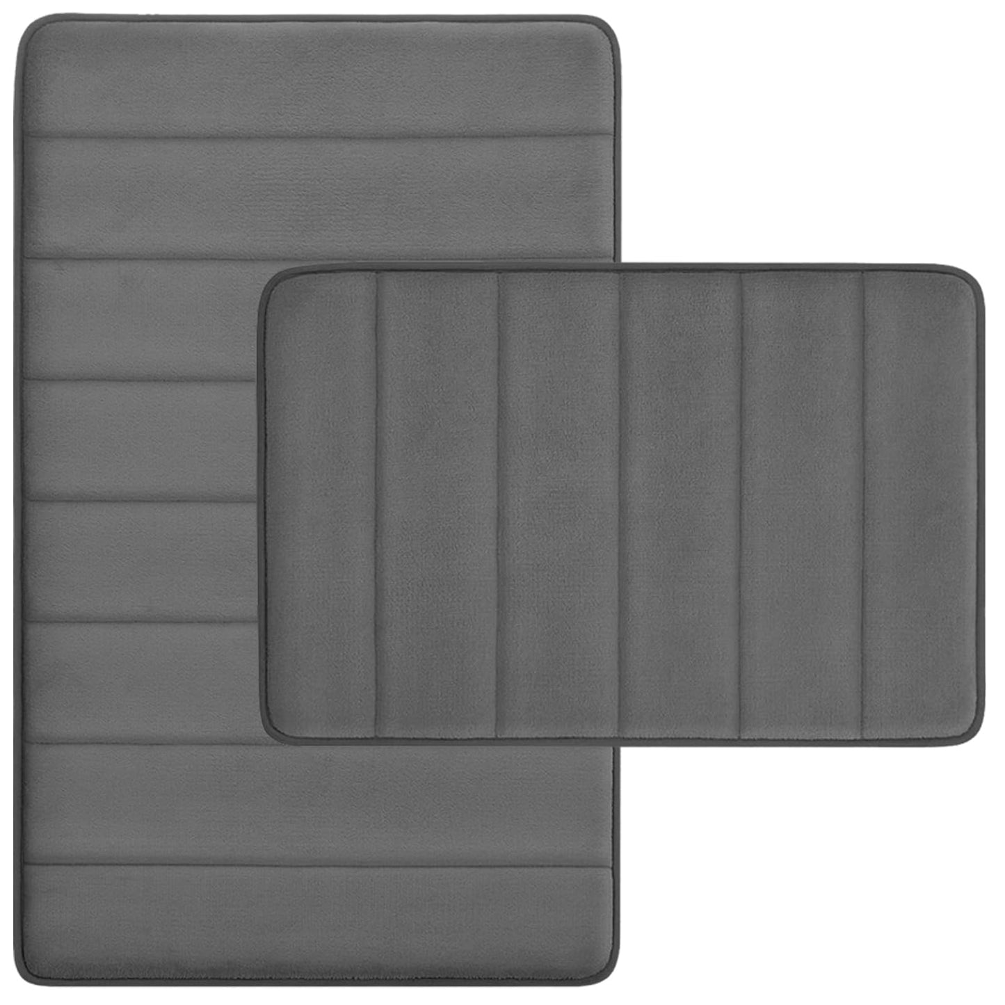 Bathroom Rugs Set 2 Piece Memory Foam Bath Rugs Non-Slip Bath Mat,Washable Room Mats,Absorbent Shaggy Rugs Super Soft Kitchen Mats, Batroom Carpets for Bathroom,Tub,Shower Home Decor