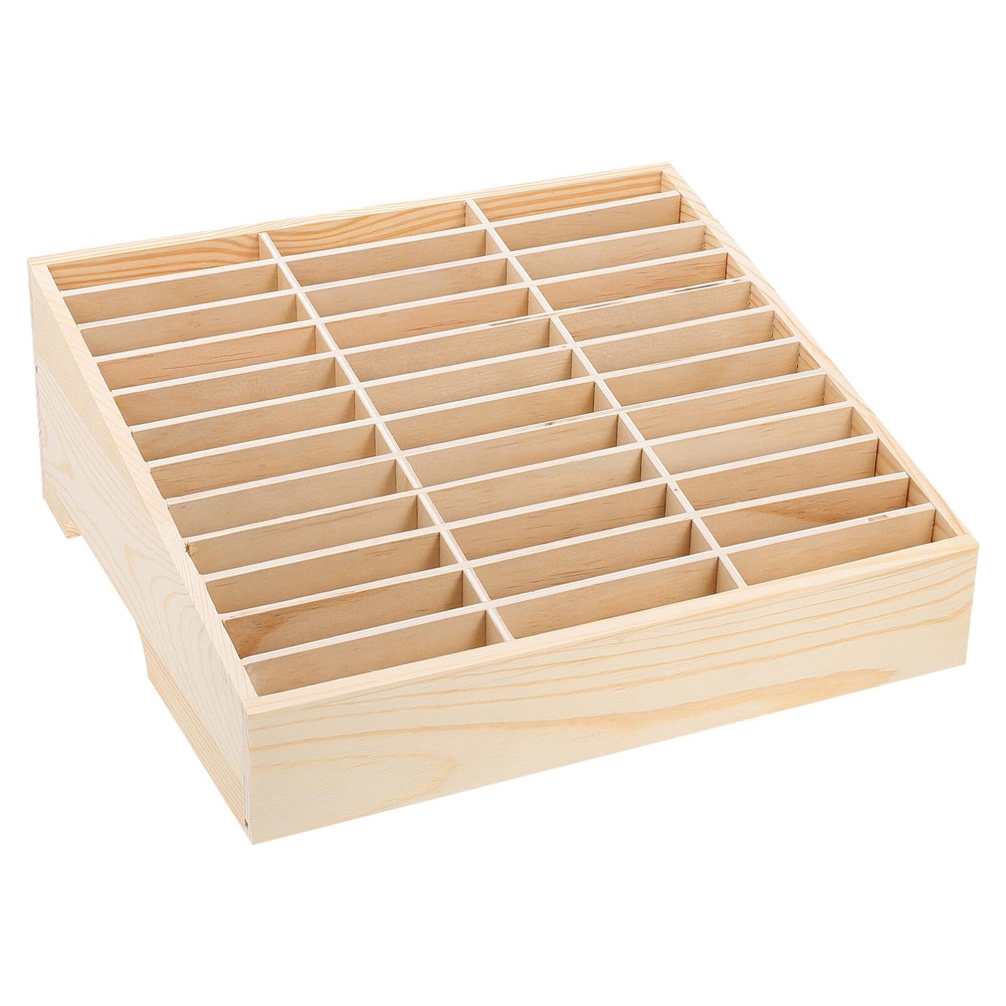 STOBOK 36-Grid Wooden Mobile Phone Storage Box Organizer for Classroom and Office Desk Multi-Compartment Cell Phone Holder for Secure Device Management