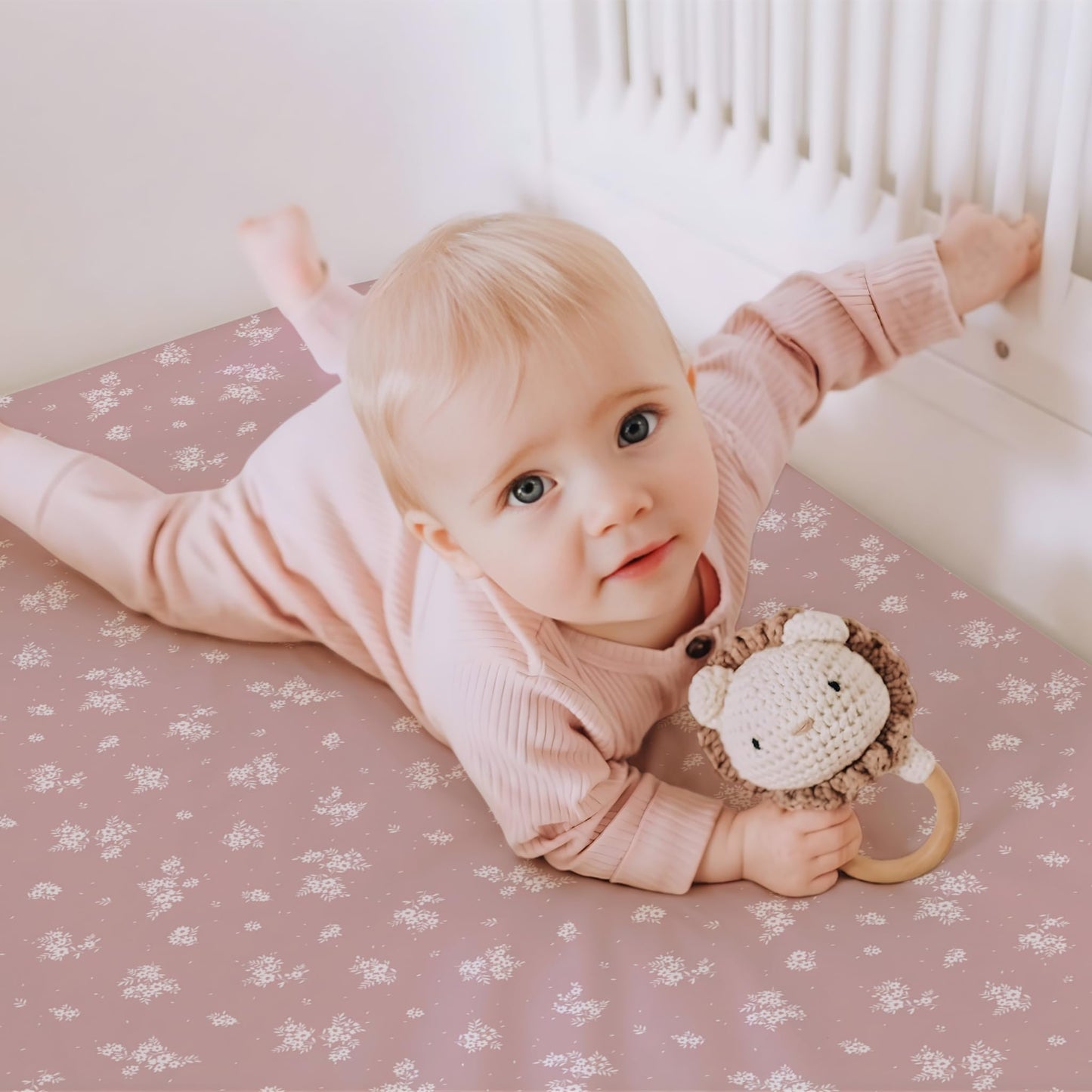 Sorrel + Fern 2-Pack Crib Sheets for Standard Crib Mattress (Watercolor Airplanes and Clouds) - Premium Fitted Sheets - Buttery Soft Cotton Blend