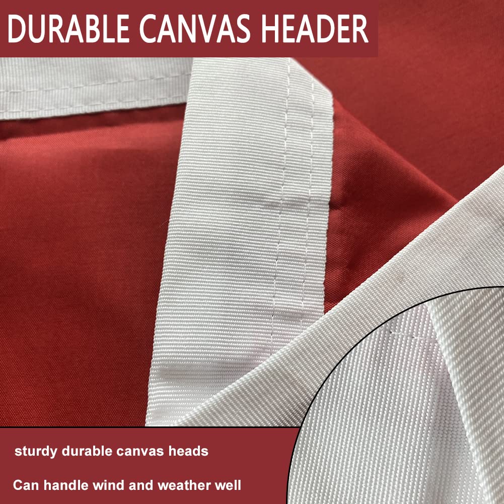 Canada Flag 4x6 Outdoor Double Sided - Vivid Color Polyester Canvas Header and 4 Rows Stitched - Canadian National Flags with Brass Grommets