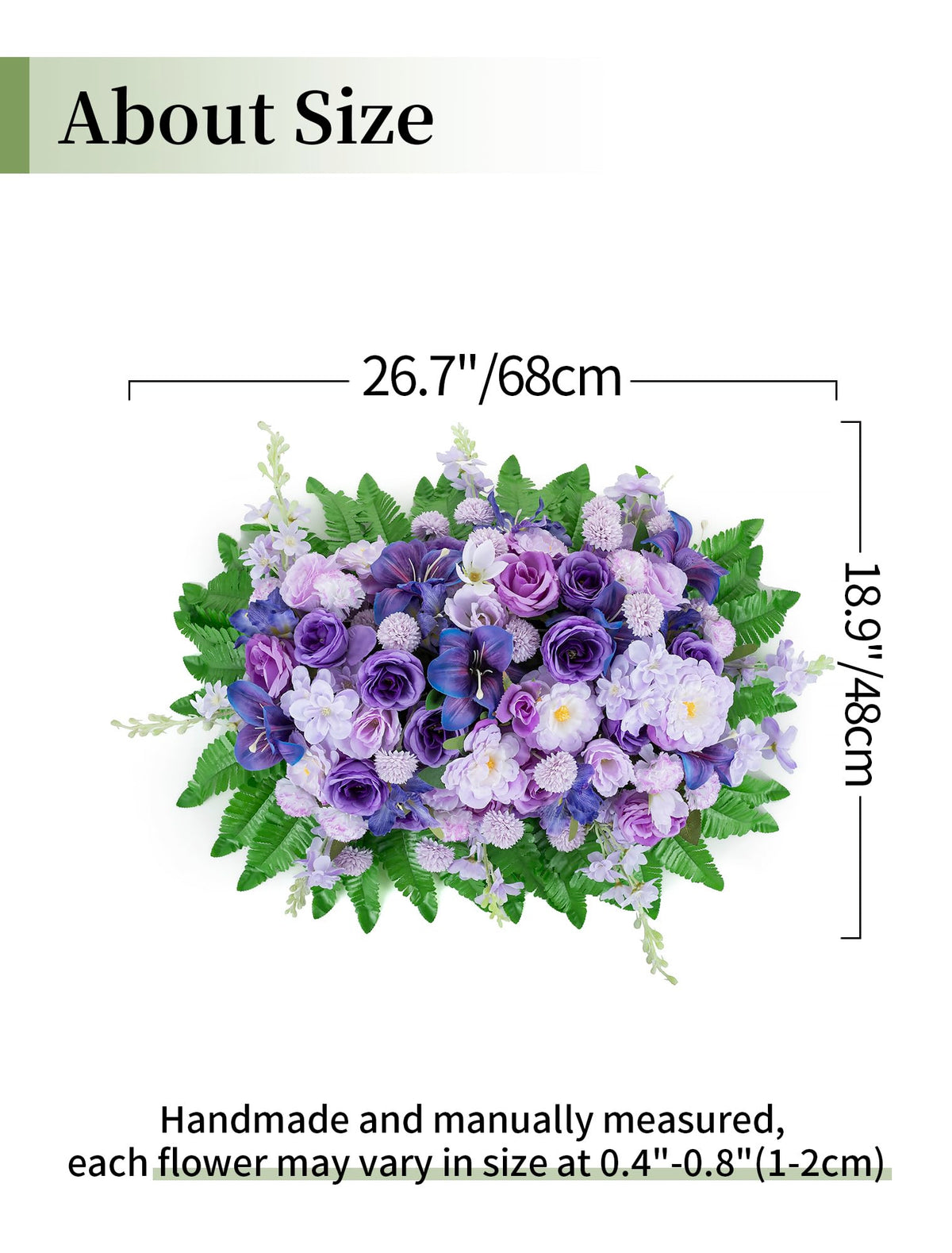 Memobloom Cemetery Flower Saddles for Headstones: Purple Flowers Artificial Outdoors Grave Decorations Spring Easter Memorial Day - Fake Rose Camellia Tombstone Flowers Saddle for Cemetery Gravestone