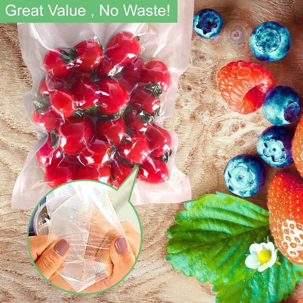 O2frepak 400 Quart 8" x 12" Vacuum Sealer Bags for Food,BPA Free and Heavy Duty Vacuum Seal Food Bags,Great for Sous Vide Vaccume Sealer PreCut Bag