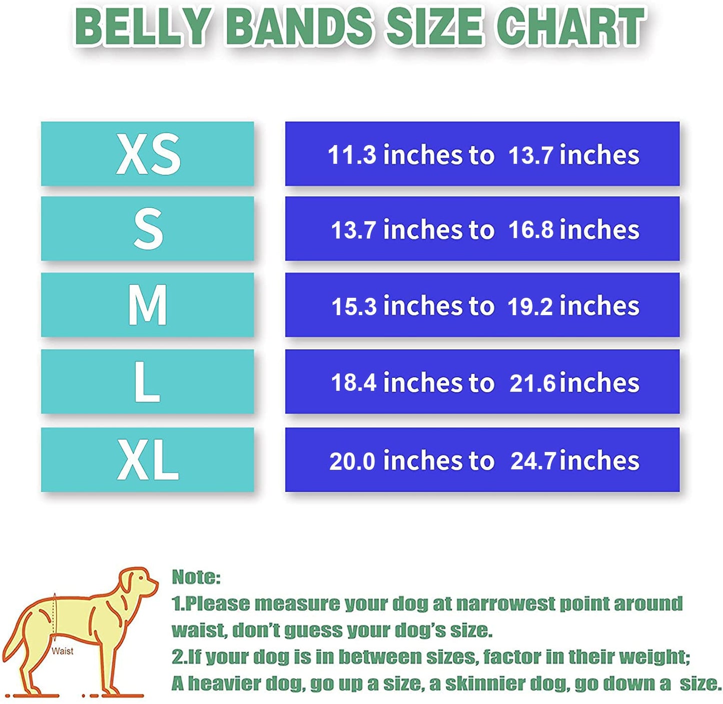ACDOK Dog Diapers Male, Reusable Belly Bands for Male Dogs Wraps (Pack of 3) Upgrade Durable Delly Diapers for Dogs (X-Small)
