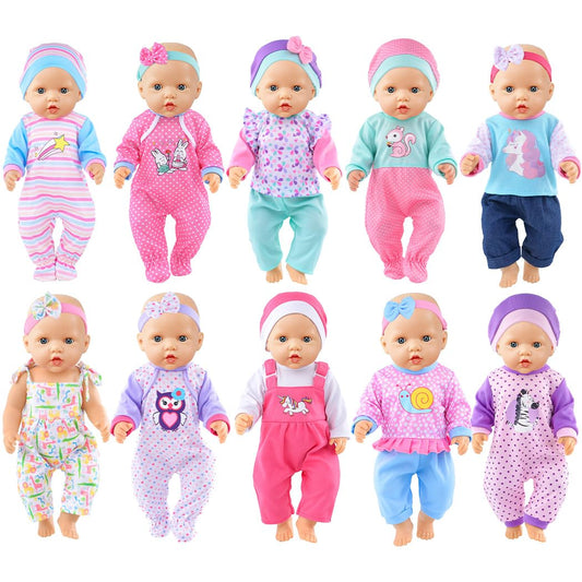 10 Sets Doll Clothes for Baby Dolls – Vibrant Outfit Perfect for 15-16-17 Inch Baby Dolls with Accessories