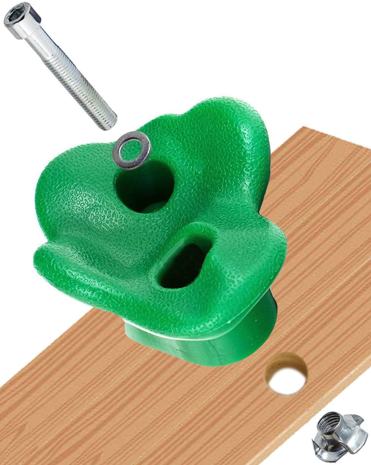 NOSTIFY 25pc Rock Climbing Holds and 4pc Climb Handles, Kids Colourful Pig Nose Shape Rock Wall Stone Set for Outdoor Playground Wooden Set, Playhouse Build with Superior Mounting Hardware Kit