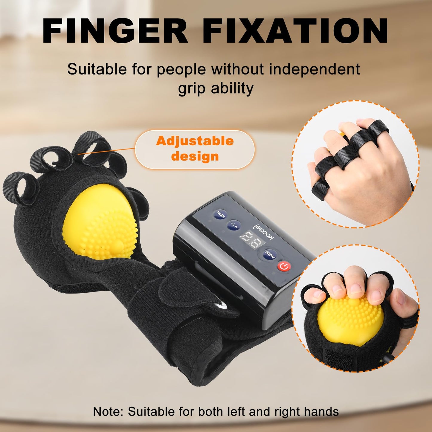 BUIFAC Infrared Electric Hot Compress, Hand Reha/bilitation Ma/ssage Ball, Passive Finger Training to Prevent Finger Flexion