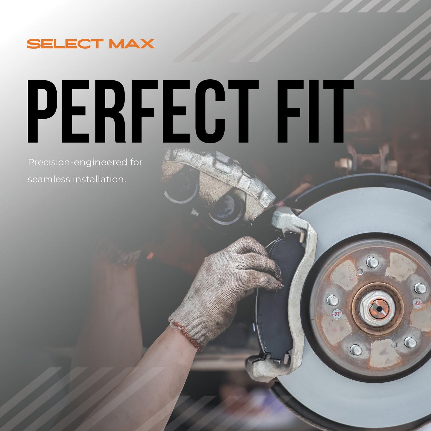Max Advanced Brakes - SelectMAX Front Brake Pads for 2011-2016 Hyundai Elantra, Carbon Ceramic Front Brake Pads, Hardware Included, Everyday Driving, Low Dust, Quiet