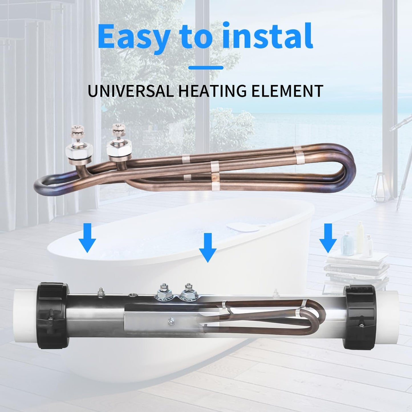Dgqtrx 4kw 240v Hot Tub Heater Element Replacement for Balboa Spa Heating Element for Spas Electric Heater