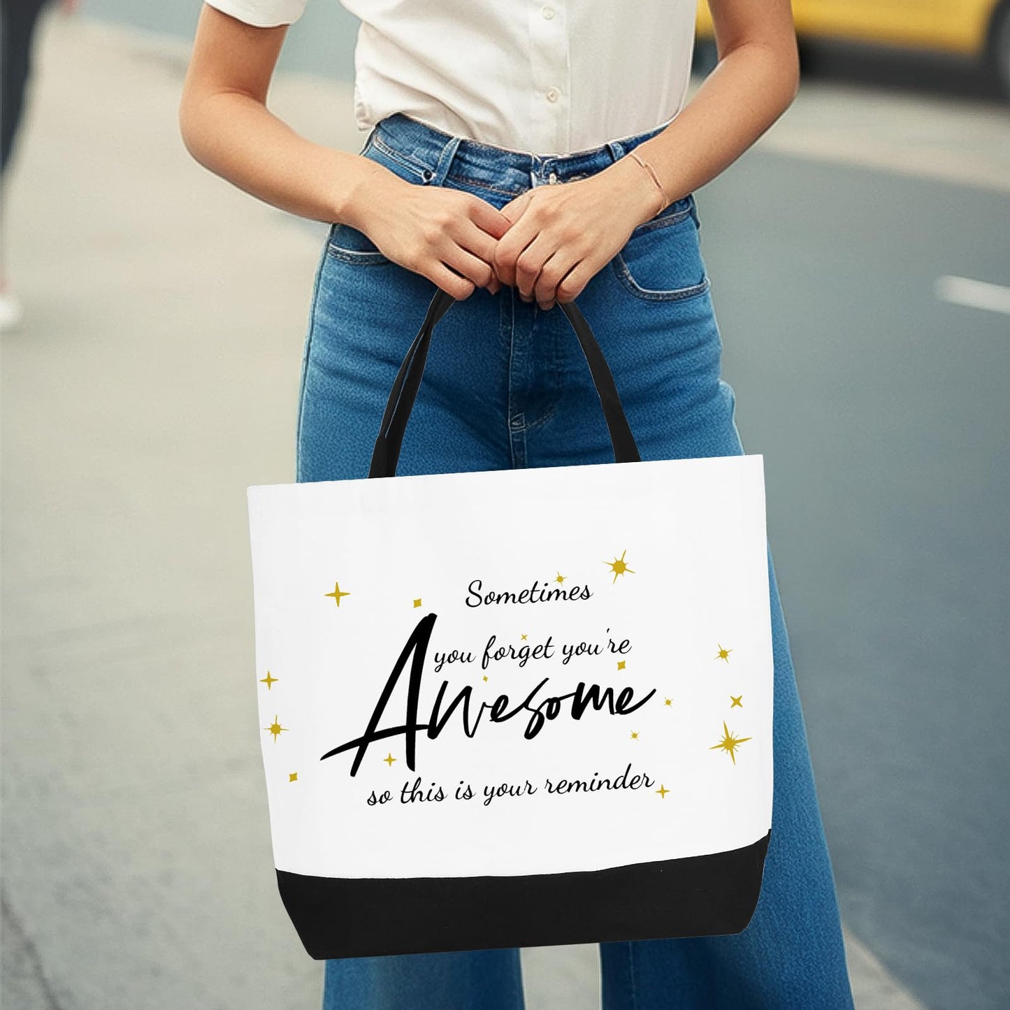 24 Pcs Appreciation Gifts Bag Bulk for Women Large Canvas Tote Bag and Makeup Bags Inspired Employee Gifts for Team Coworker Nurse Teacher