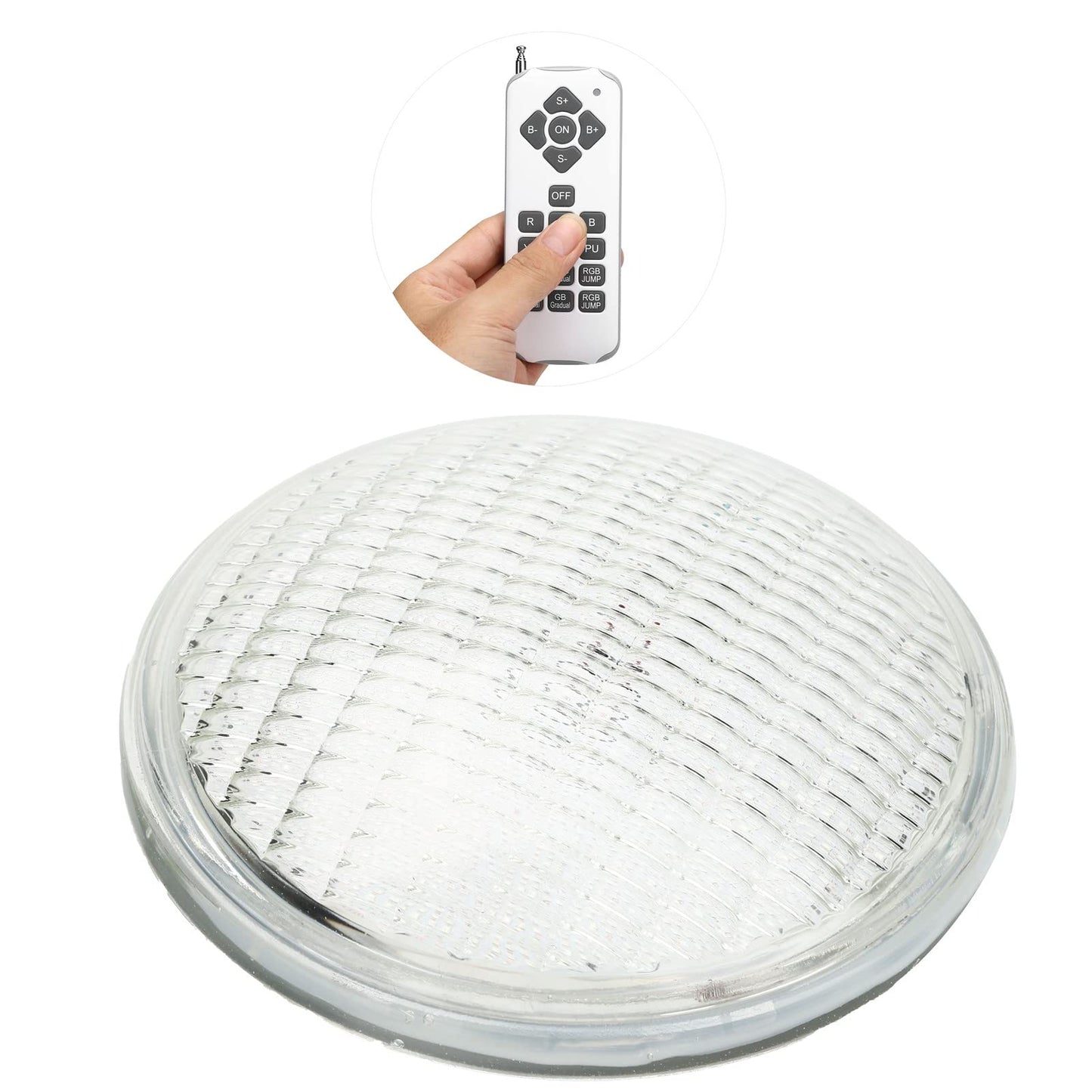 Swimming Pool Light Led Underwater Light Glass Embedded Colorful Lamp Par56 Light Source Diving Light Lighting for Pool Lighting Pool Light Replacement Lighting Products (18W)