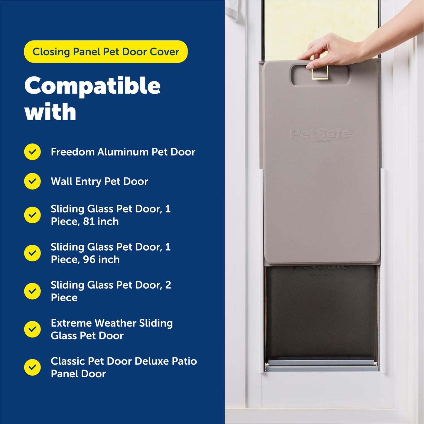 Closing Panel Pet Door Cover, Large