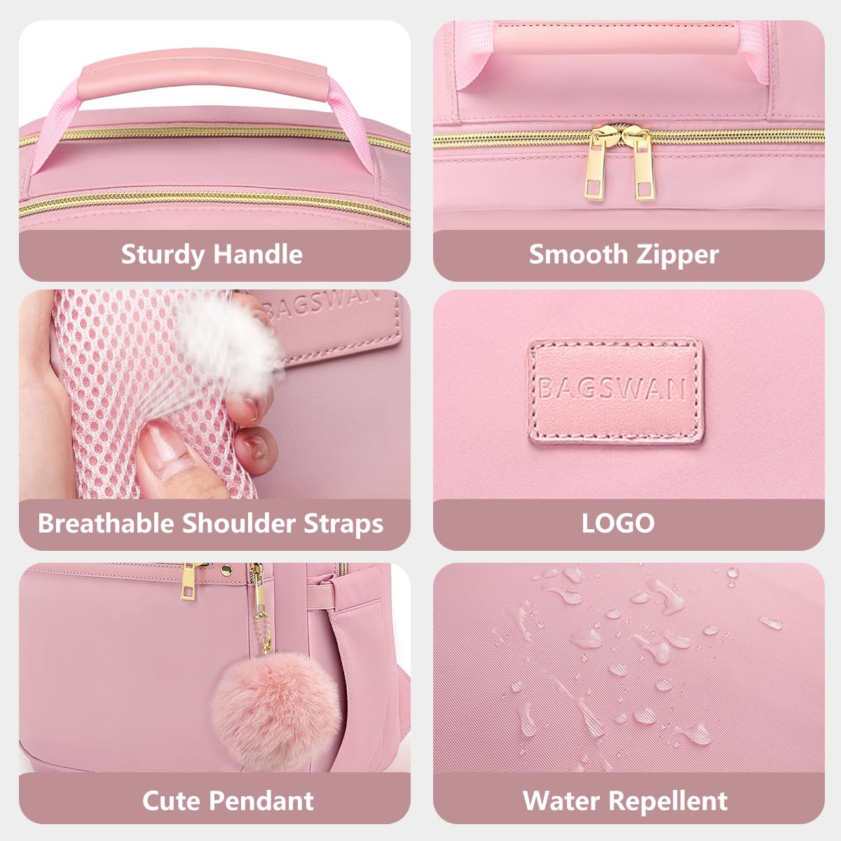 Laptop Backpack Women Girls Teens: 15.6 inch Travel Backpack College Work