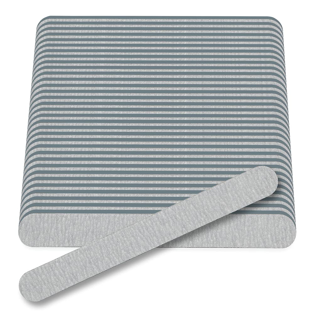 Flowery Disposable Nail File Cushion Core 100/180, Silver, 100-Count