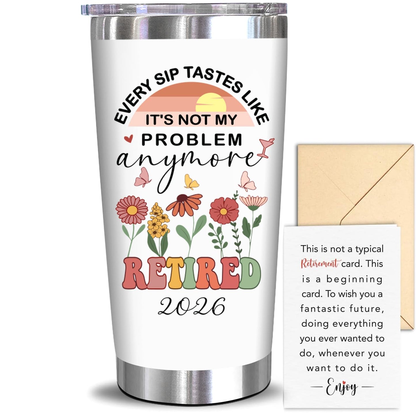 NewEleven Retirement Gift For Woman 2026 - Goodbye Present, Going Away Gift, Farewell Gifts For Coworkers Women From Colleague, Friend, Family - 20 Oz Tumbler