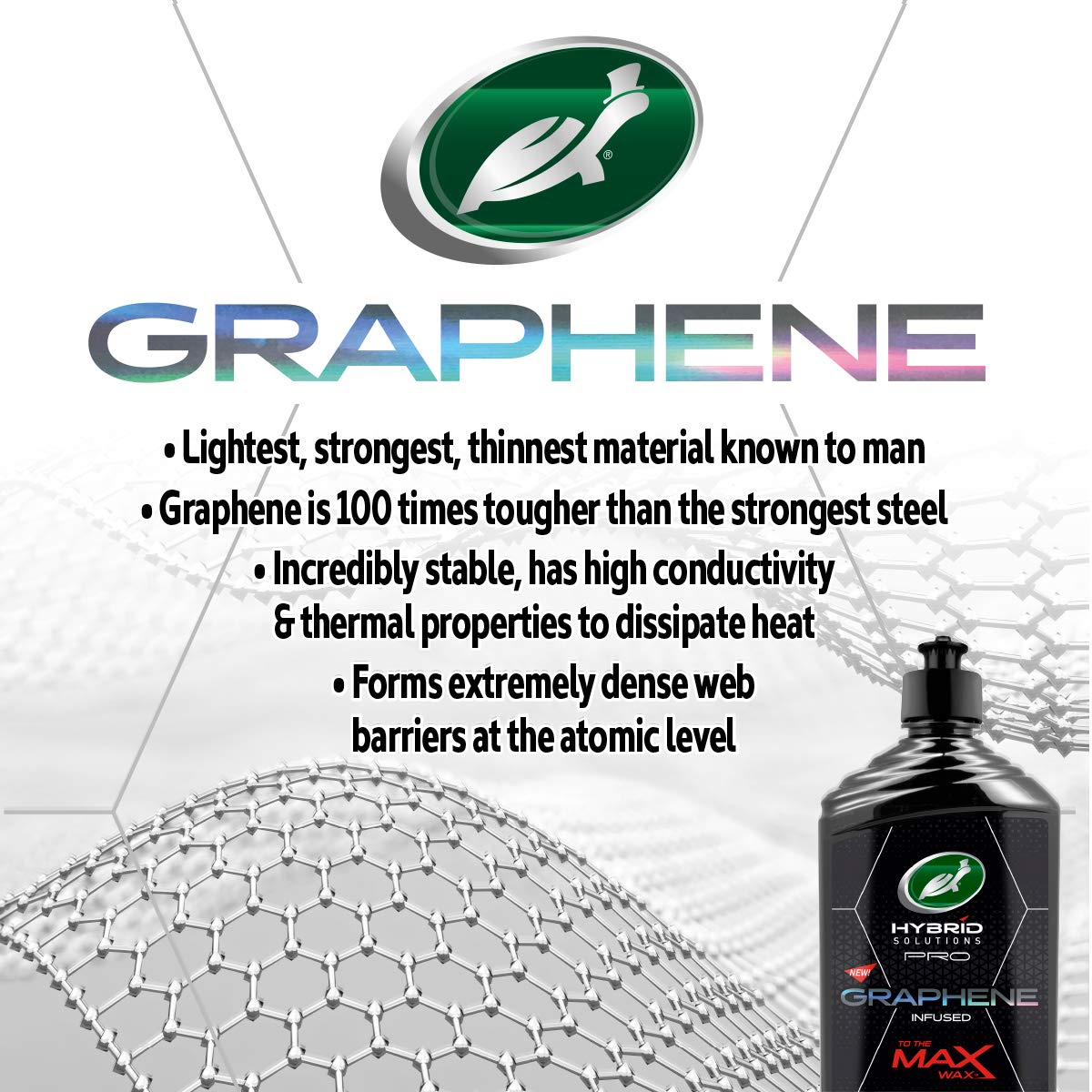 Turtle Wax 53479 Hybrid Solutions Pro to The Max Wax Graphene Liquid Wax, Patent-Pending Advanced Paint Protection, Extreme Gloss High Shine Finish, for Cars Trucks and More, 14 oz. (Pack of 1)