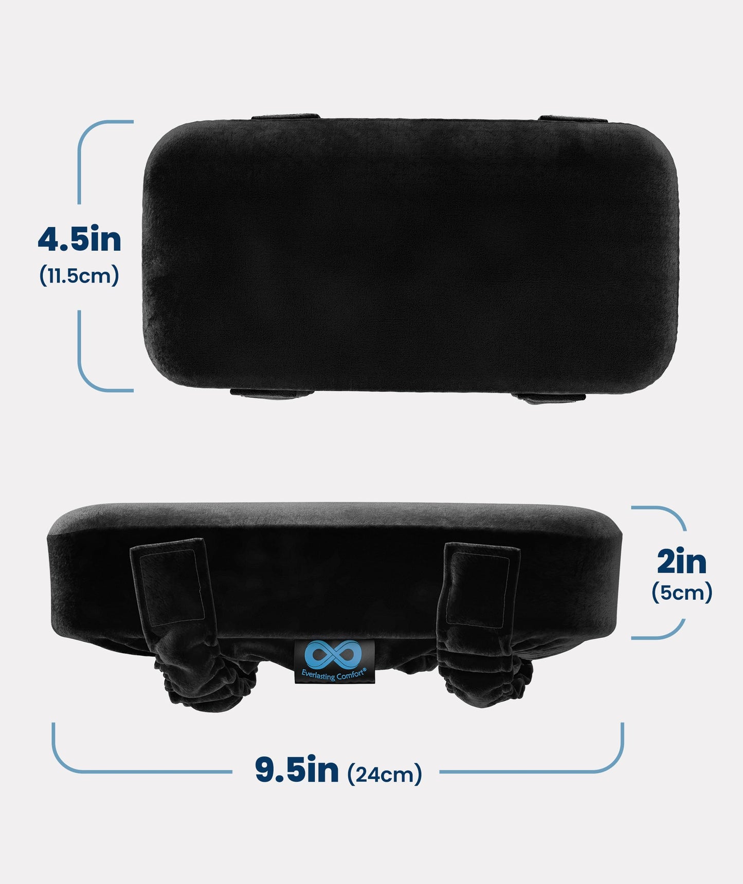 Everlasting Comfort Office Chair & Wheelchair Arm Chair Cover – Cooling Gel Memory Foam Arm Rest for Desk, Gaming Chairs, and Wheelchairs – Ergonomic Cushion for Elbows and Arms Support