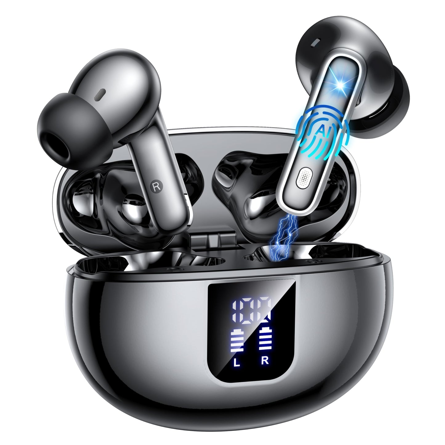 AI Translation Earbuds Real Time,188 Language Translator earbuds,No Subscription Audifonos Traductores Inglés Español,Simultaneous Interpretation Translator Ear Buds,AI Translating earpiece for Travel