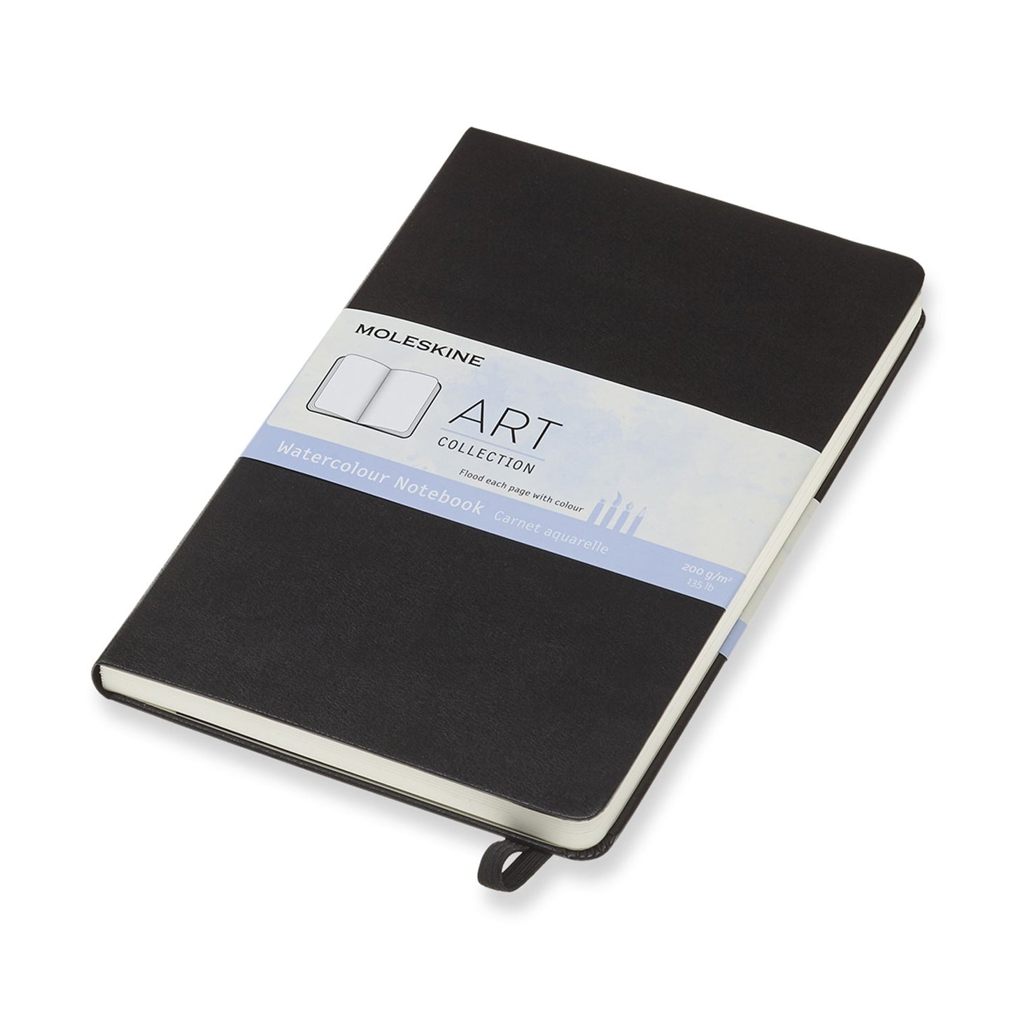 Moleskine Art Notebook, Hard Cover, Large (5" x 8.25") Plain/Blank, Black, 72 Pages