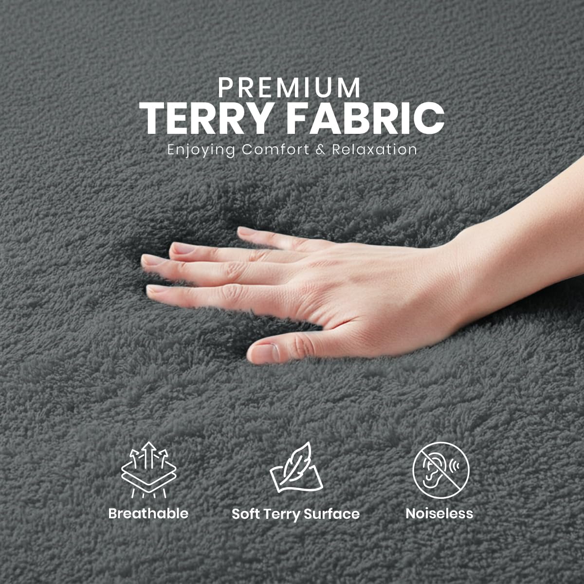 Utopia Bedding Waterproof Mattress Protector King Size, Premium Terry Mattress Cover 200 GSM, Breathable, Fitted Style with Stretchable Pockets (Grey)
